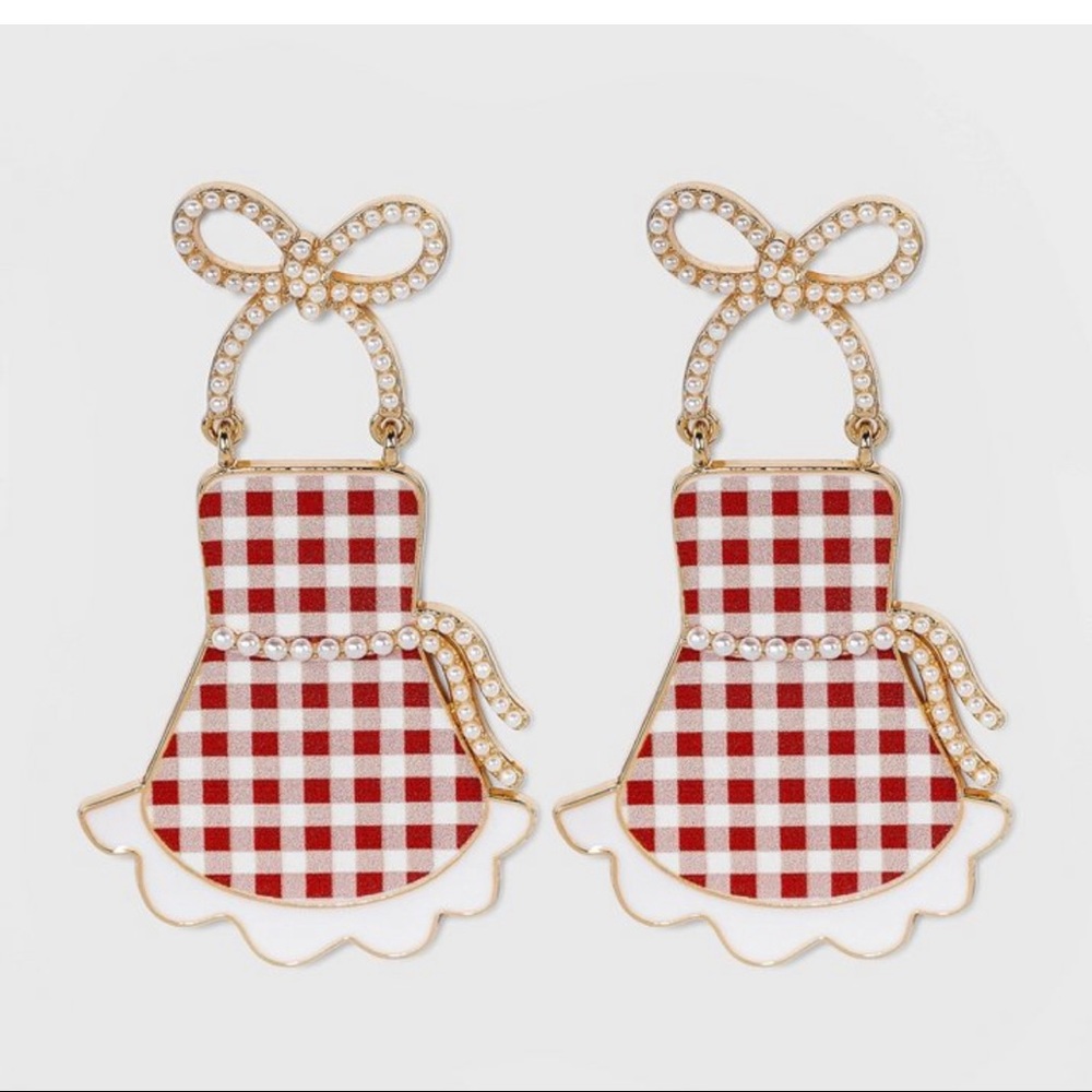 Apron cooking earrings